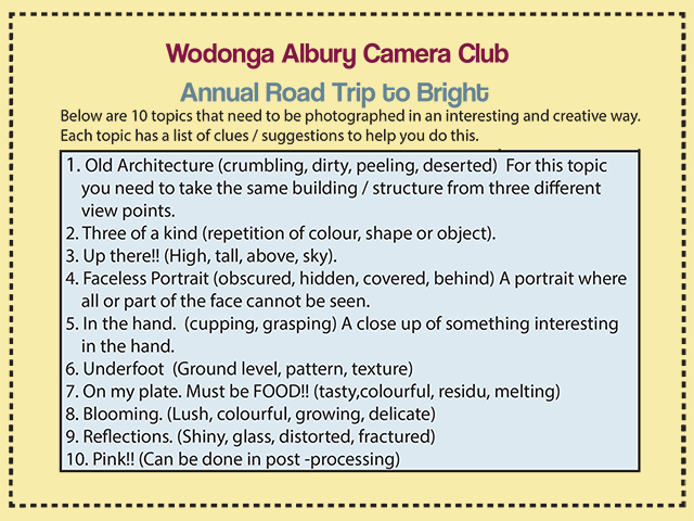 Bright Road Trip Instructions